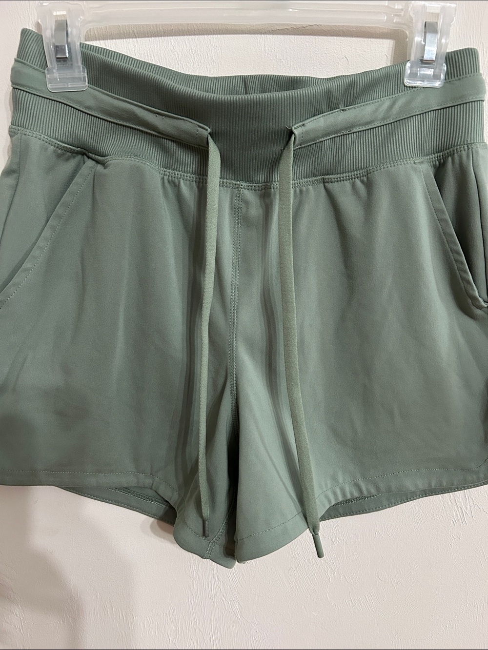 Yogalicious Sage Green Athletic Drawstring Shorts Size S